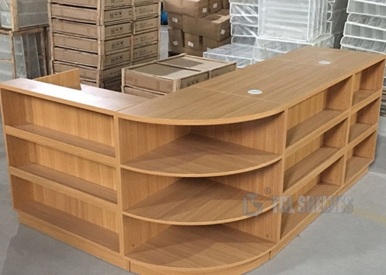 Modern Supermarket Checkout Counter 600×600×850mm Size MDF Boards Material